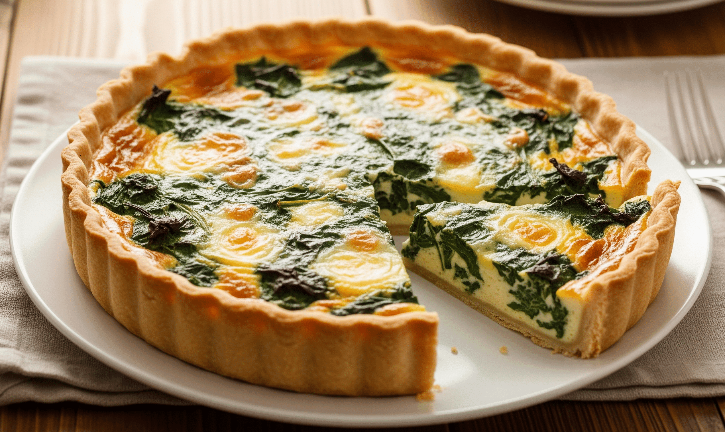 🥖 Conclusi&oacute;n Final sobre la Quiche Sin Gluten de Espinaca y Queso Esta quiche sin gluten es una receta vers&aacute;til, sabrosa y perfecta para cualquier ocasi&oacute;n. Con masa crujiente y relleno cremoso, es una opci&oacute;n ideal tanto para un almuerzo ligero como para una comida especial. 🥧✨